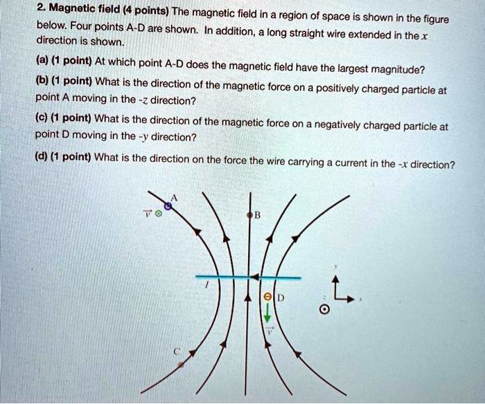 2 magnetic field 4 polnts the magnetic field in a region of...