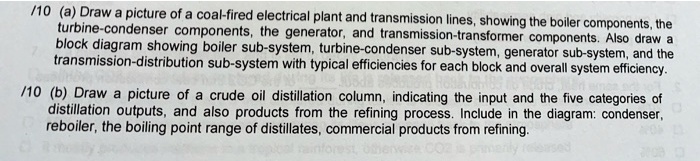 SOLVED: 10a. Draw a picture of a coal-fired electrical plant and ...