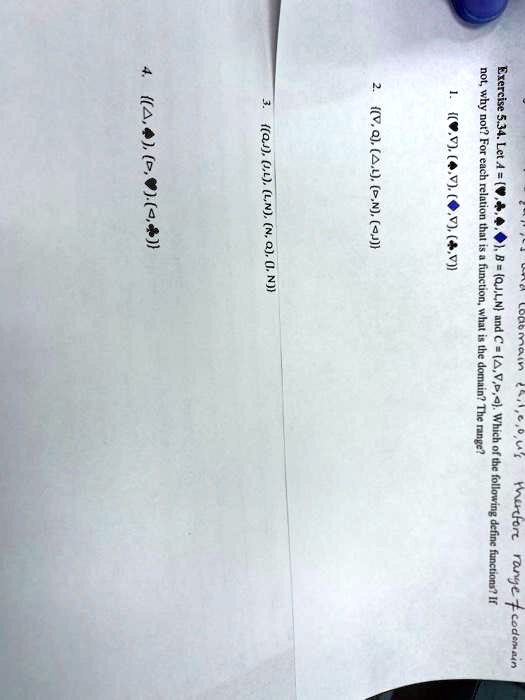 Solved Erercise V 0 A 1 Nol Why Not For Each Relution 1 J 4 4 1 1 1 And A 4 1 Following Define Functiona F 1 4 0 D 1 1 L N 1