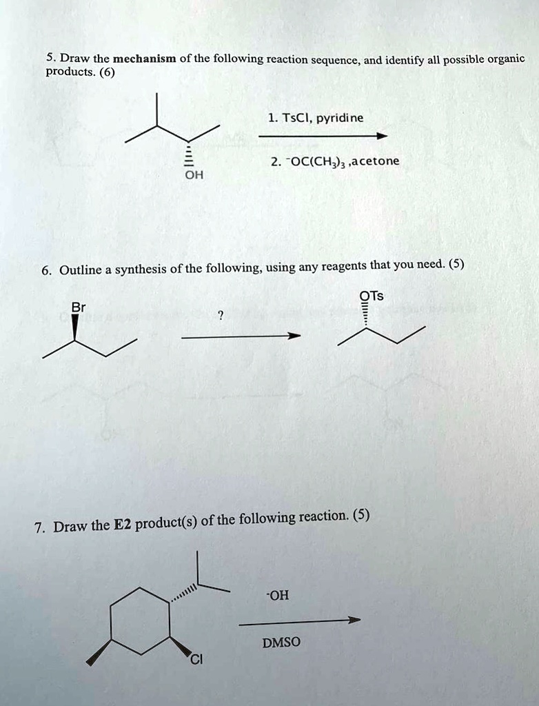 SOLVED:Draw the mcchanism of the following reaction sequence_ and ...