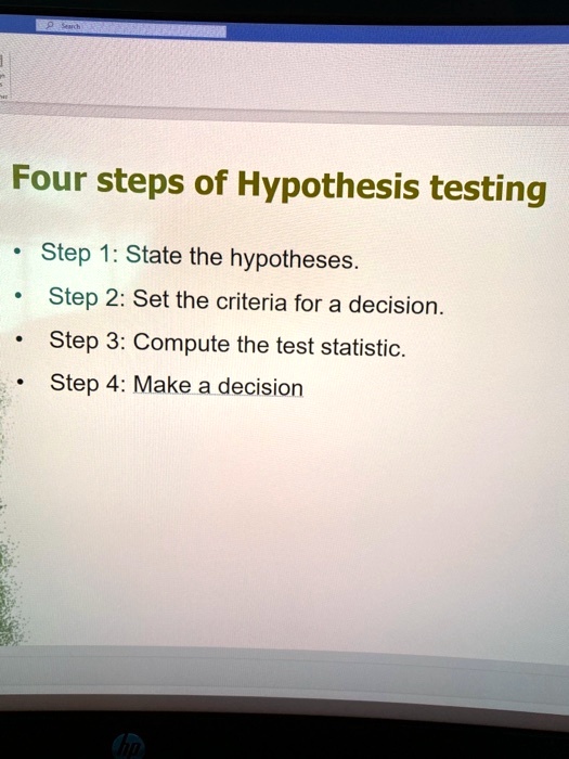 the 4 steps of hypothesis