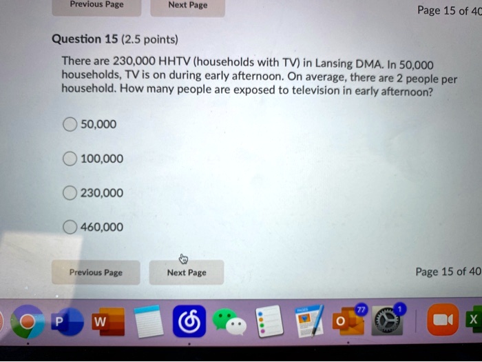 SOLVED Previous Page Next Page Page 15 of 40 Question 15 (2.5 points