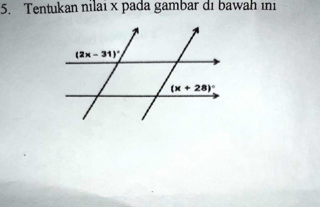 SOLVED: Hitunglah Nilai X Pada Gambar Berikut. Materi Garis Dan Sudut ...