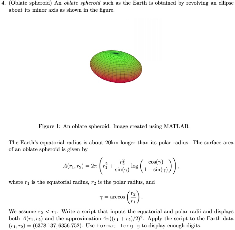 Oblate spheroid: An oblate spheroid, such as the Earth, is obtained by ...