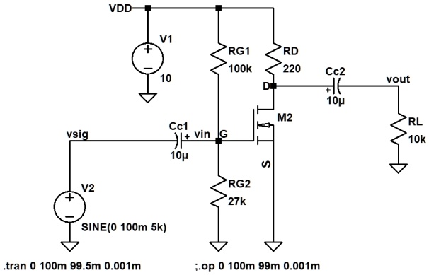 SOLVED: In this common-source amplifier (without source), Calculate ID ...