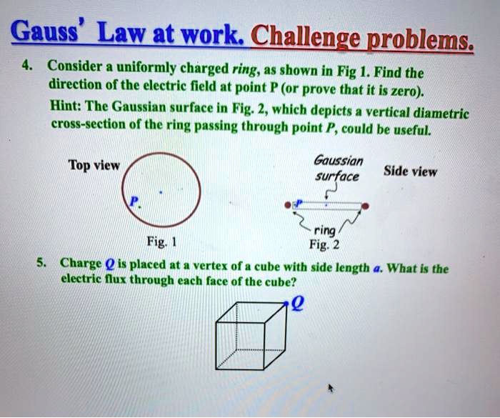 SOLVED Gauss' Law at workChallenge problems Consider a uniformly