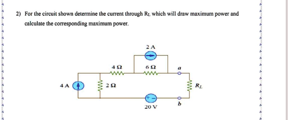 2) For the circuit shown determine the current through Rz which will ...