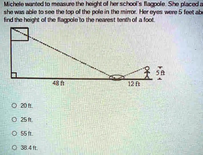 SOLVED Michele wanted to measure the height of her school s