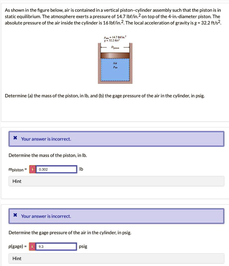 As shown in the figure below,air is contained in a vertical piston ...