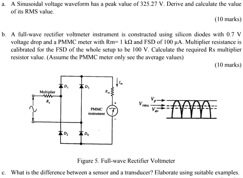 P Rms Derivation SOLVED: a. A sinusoidal voltage waveform has a peak value of 325.27 V ...