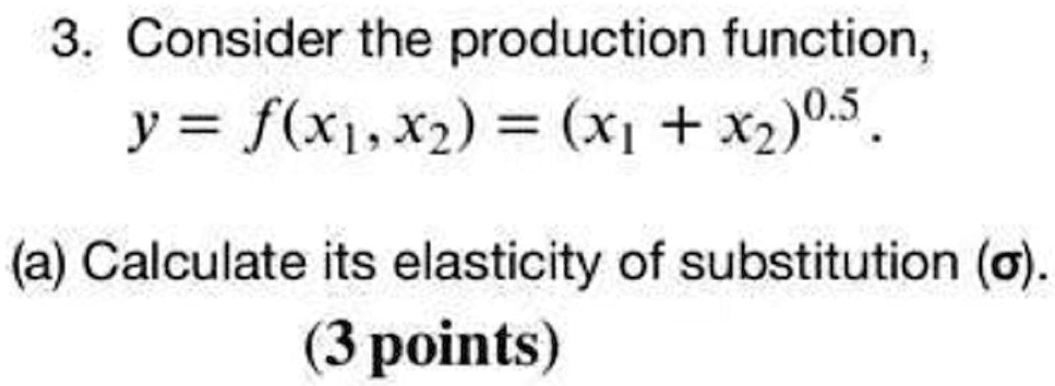 Production Function Economics Equation
