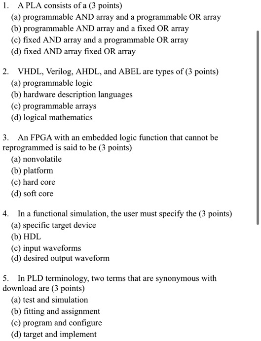 SOLVED: A PLA consists of a programmable AND array and a programmable ...