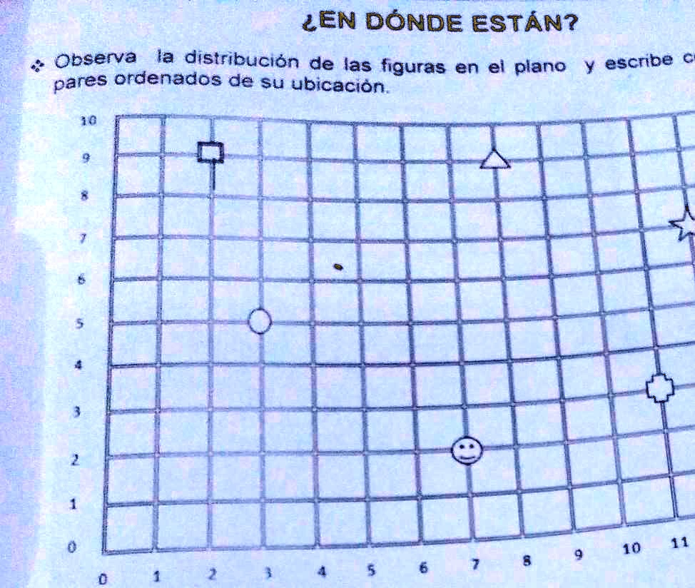 SOLVED solo necesito ayudaa dice Observa la disptribucion de las figuras en el plano y escribe