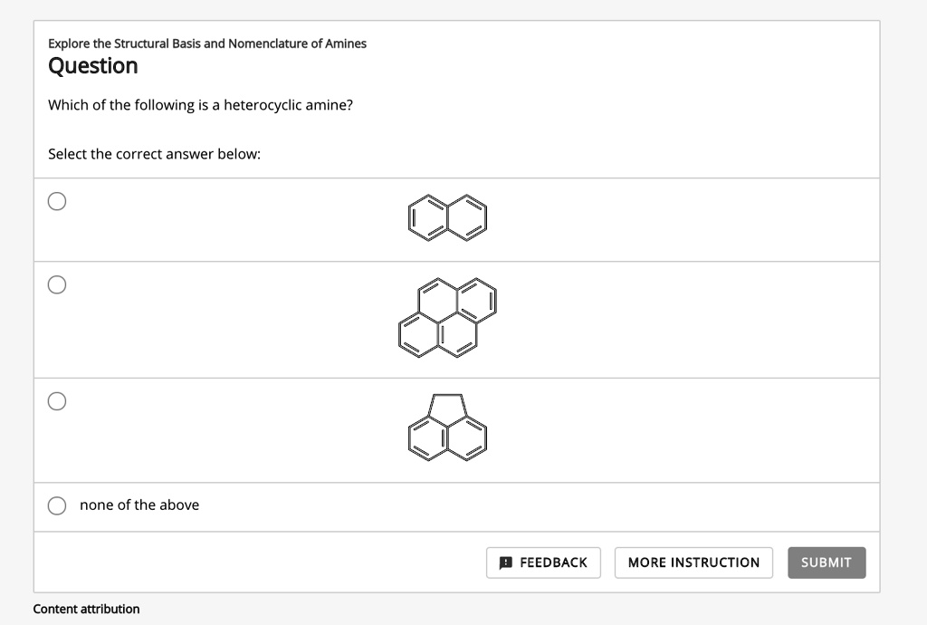 Solved Explore The Structural Basis And Nomenclature Of Amines Question Which Of The Following