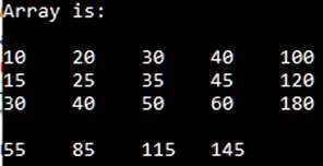 SOLVED: In C programming language only: Two-Dimensional Array ...