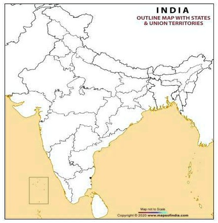 SOLVED: On the outline political map of India, locate and label the ...