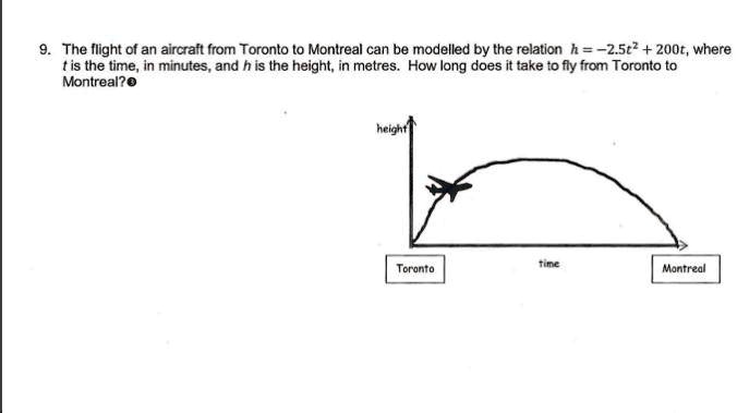 SOLVED The flight of an aircraft from Toronto to Montreal can be