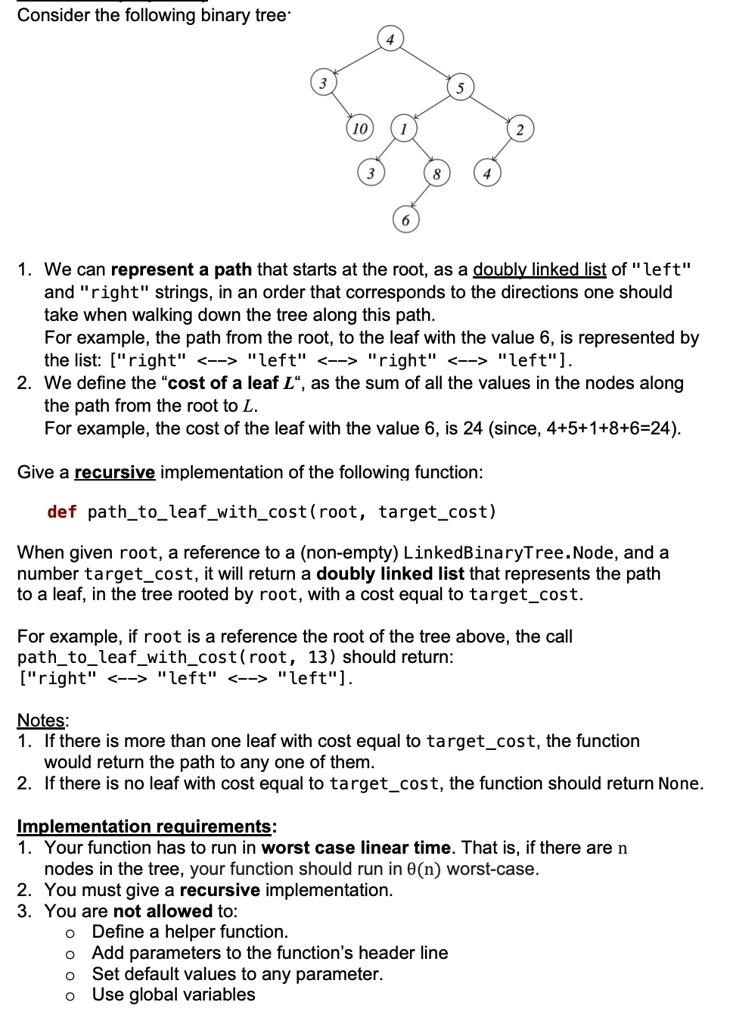 SOLVED: Consider the following binary tree: 1. We can represent a path ...