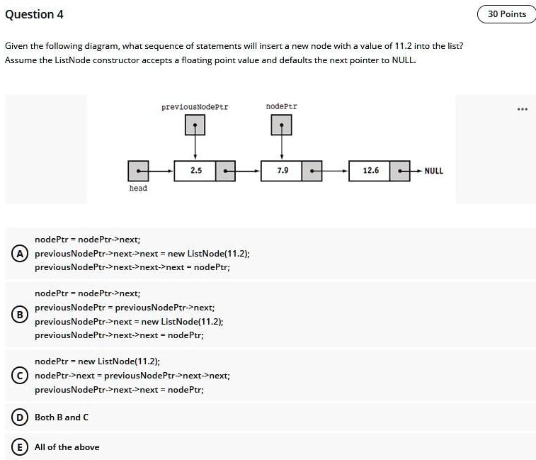 SOLVED: Given the following diagram, what sequence of statements will ...