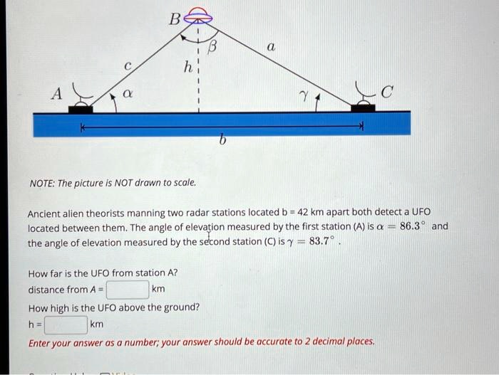 SOLVED:B NOTE: The Picture Is NOT Drawn To Scale. Ancient Alien ...