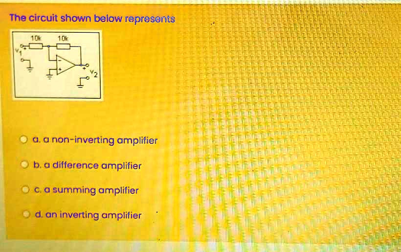 SOLVED The circuit shown below represents 10 10k a.a noninverting