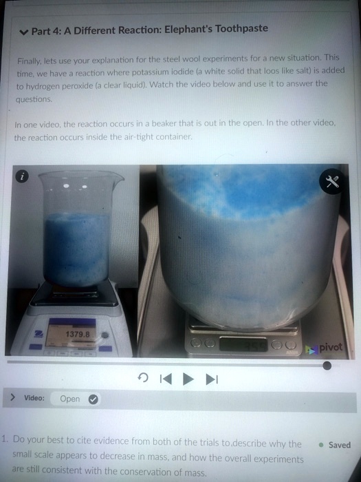 Part 4 A Different Reaction Elephant's Toothpaste Finally, let's use