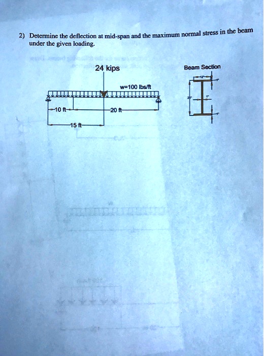 SOLVED Deflection And Normal Stress Of A Beam Under The Given Loading solved-deflection-and-normal-stress-of-a-beam-under-the-given-loading