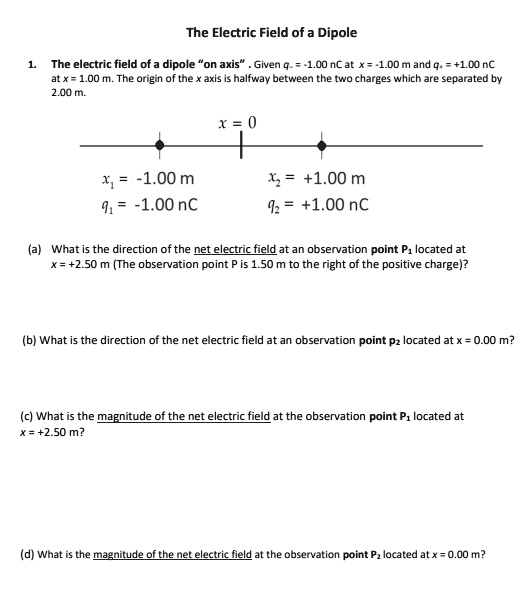 VIDEO solution: Texts: The Electric Field of a Dipole The electric ...