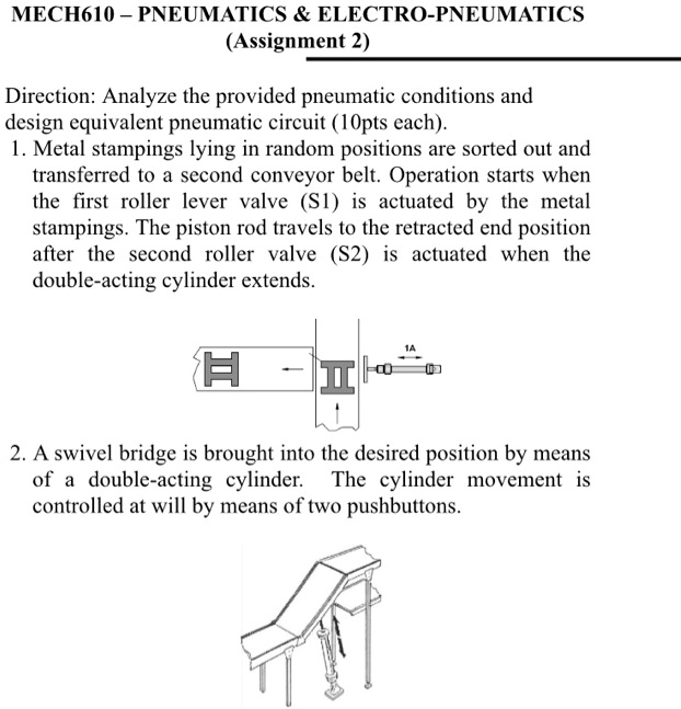 SOLVED MECH610 PNEUMATICS ELECTROPNEUMATICS (Assignment 2