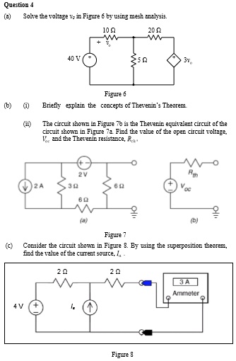 Question 4 (a) Solve the voltage vo in Figure 6 by using...