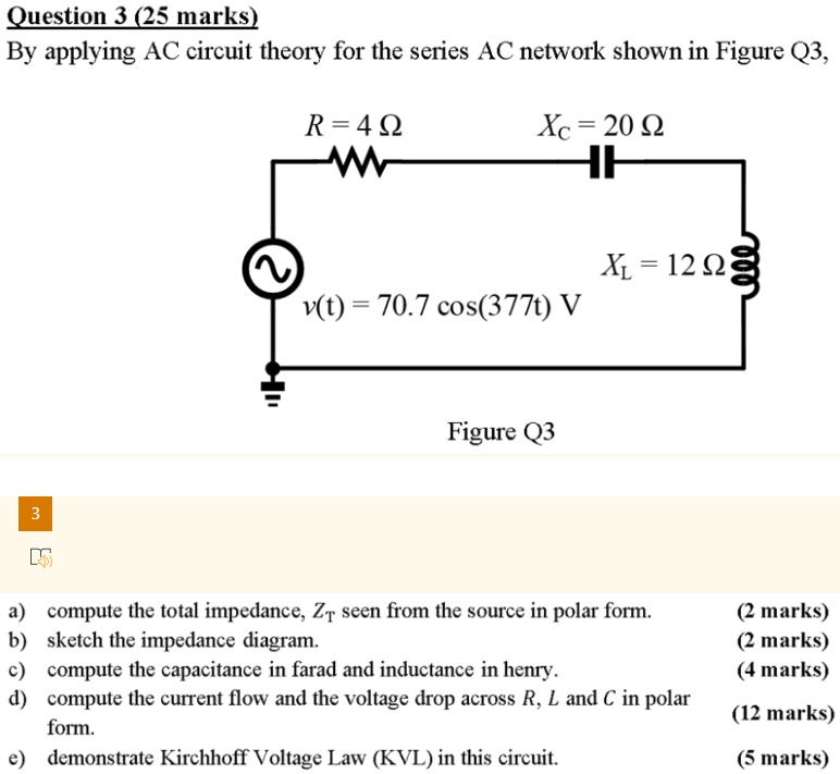 Solved Q3 [25 marks] Consider the network shown in Fig. Q3.