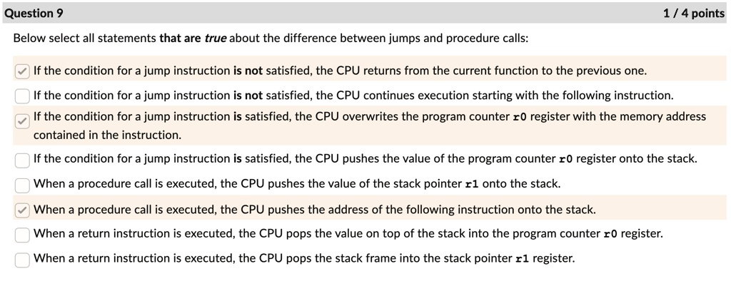 SOLVED: Below, select all statements that are true about the difference ...