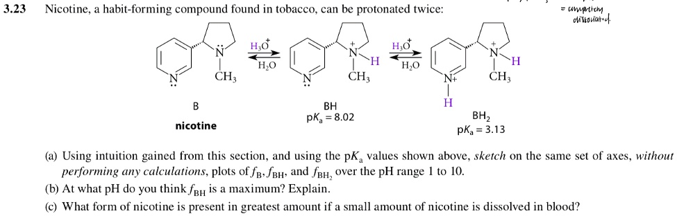 3.23 Nicotine, a habit-forming compound found in tobacco,