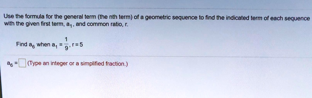 geometric sequence formula nth term