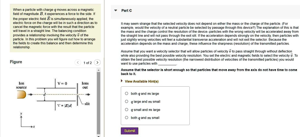 SOLVED: Part c In a field of magnitude B, a charged particle ...