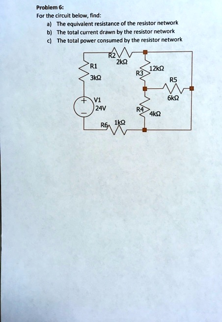 SOLVED: Problem 6: For the circuit below, find a) The equivalent ...