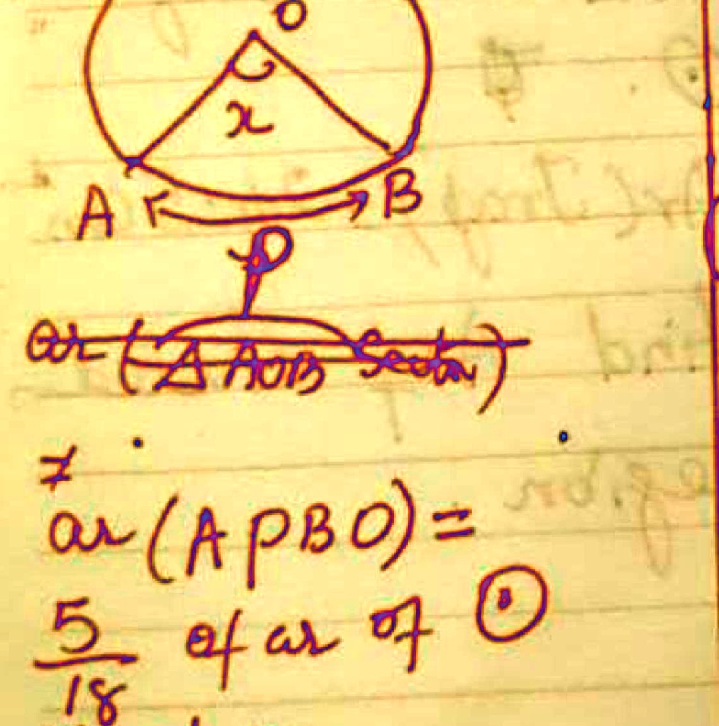 ar (APB0) = (5)/(18) of ar of O