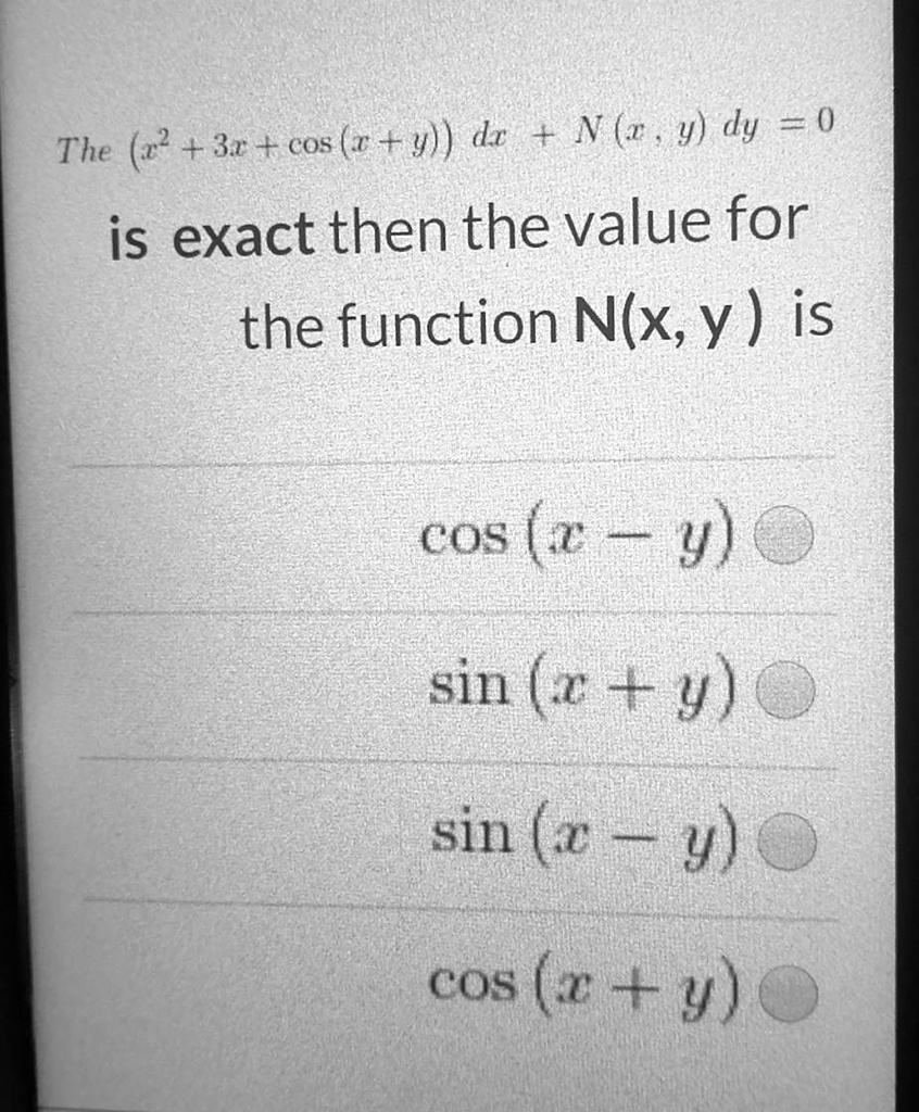 the-12-3r-cos-r-y-dx-n-y-dy-0-is-exac-solvedlib