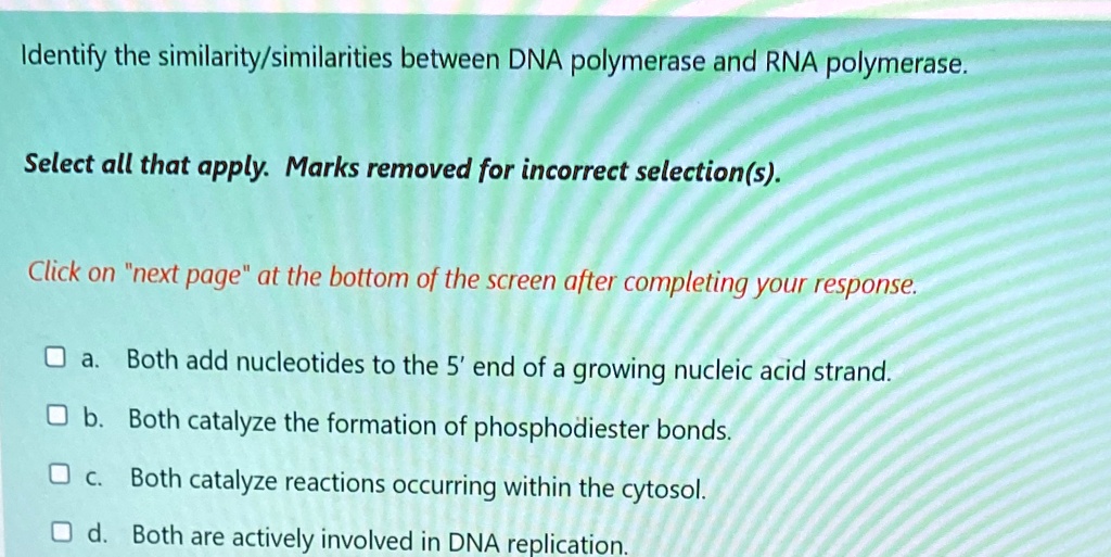 VIDEO solution Identify the similarity/similarities between DNA
