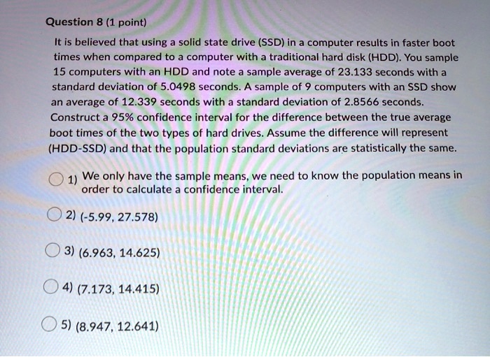 SOLVED It is believed that using a solidstate drive (SSD) in a