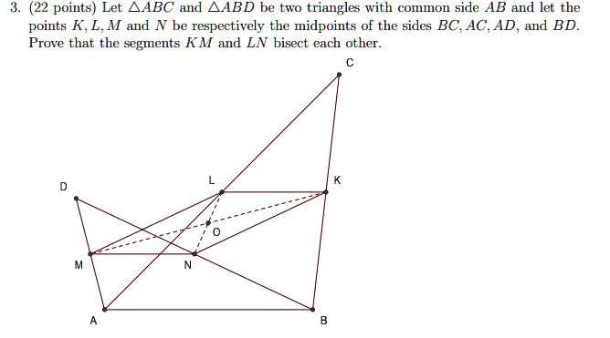 SOLVED: (22 points) Let 4ABC and AABD be two triangles with common side ...