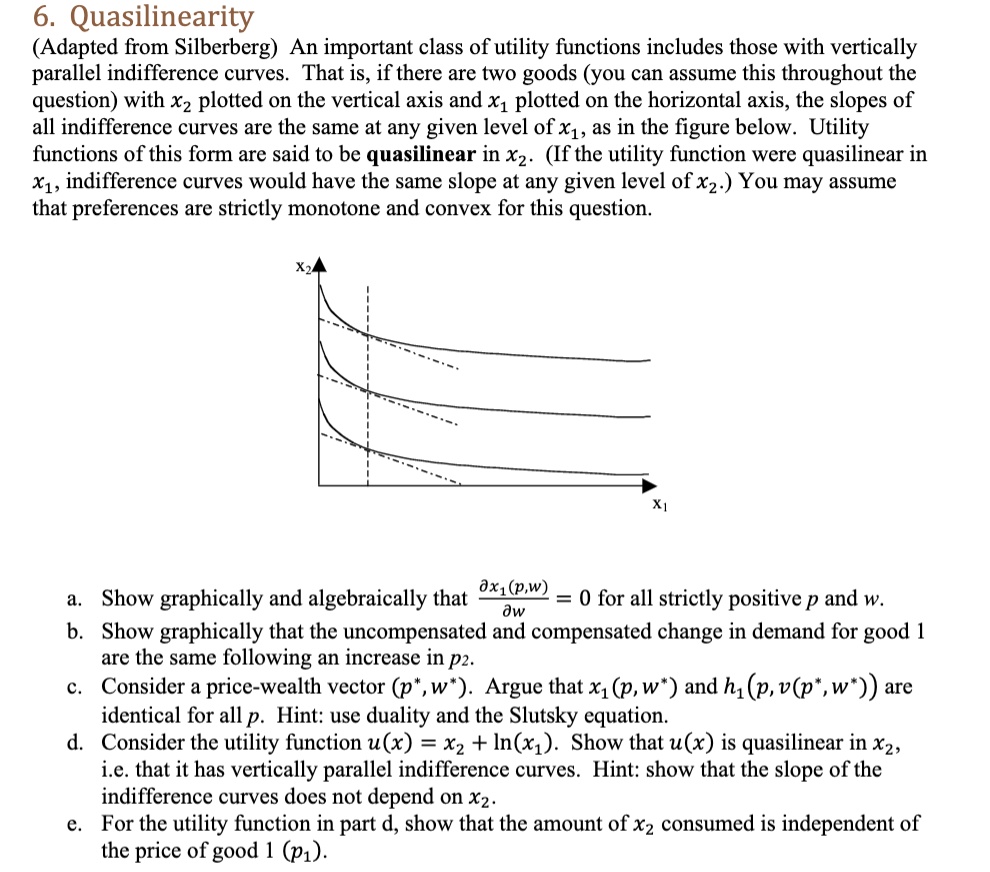 SOLVED: An important class of utility functions includes those with ...