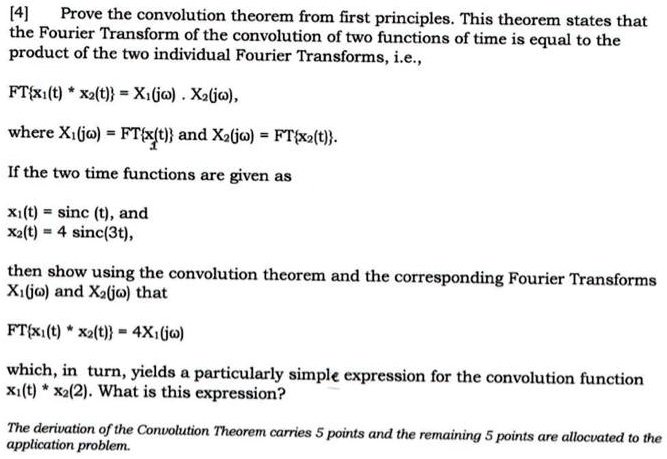 it has to equal to 4x1 4 prove the convolution theorem from first ...