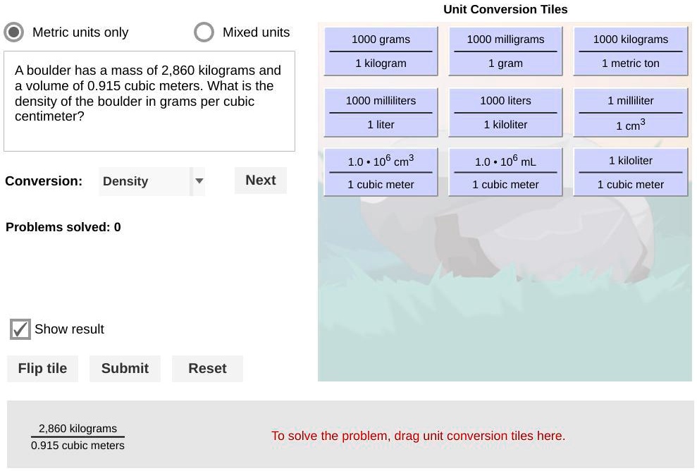 SOLVED "What tiles should I put in the box? Unit Conversion Tiles