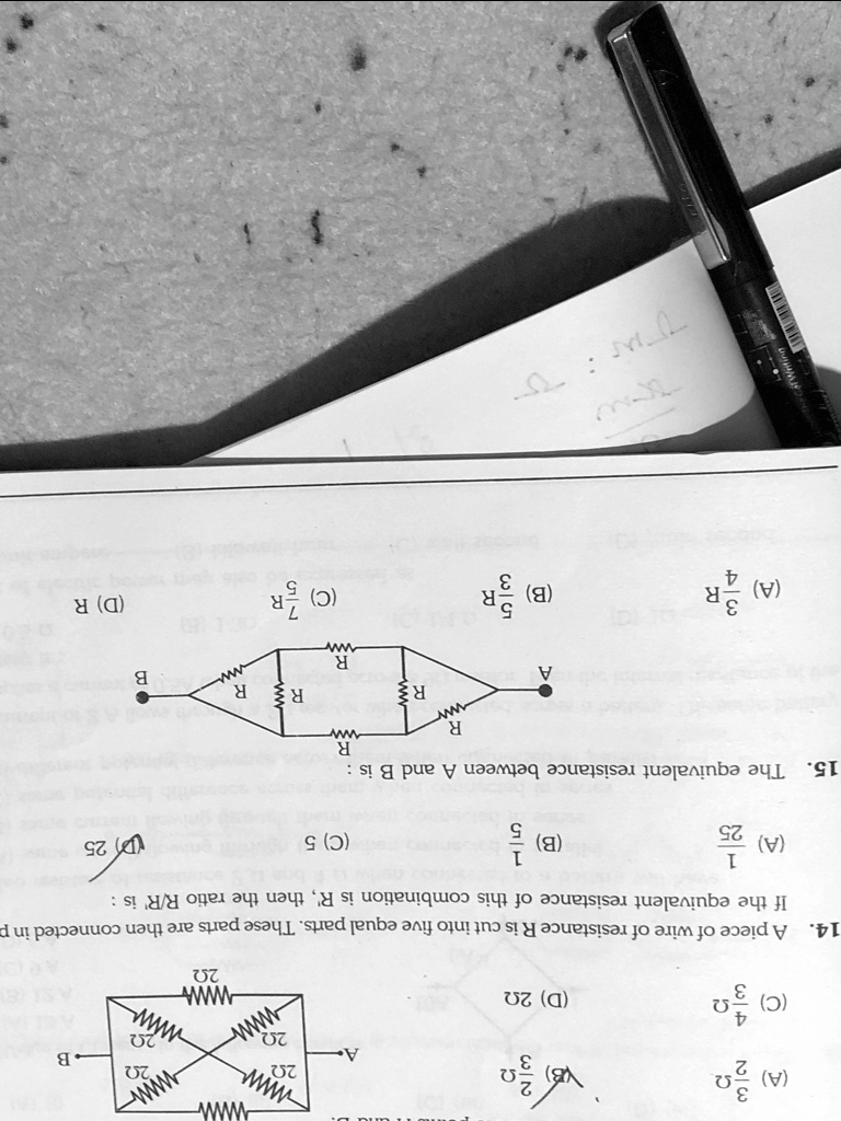 SOLVED: 'The Equivalent Resistance Between A And B Is'