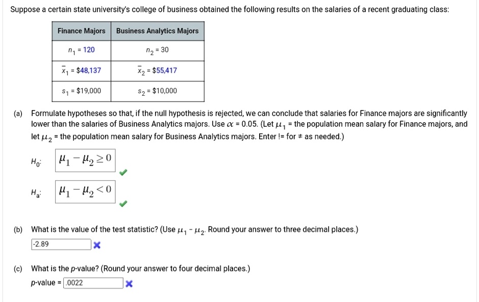 Suppose a certain state university's college of business obtained the ...