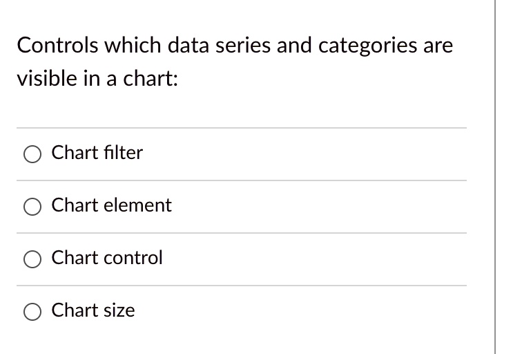Chart Filter Control Examples SOLVED: Controls which data series and categories are visible in a ...