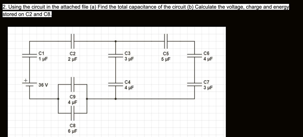 SOLVED: 2. Using the circuit in the attached file (a) Find the total ...