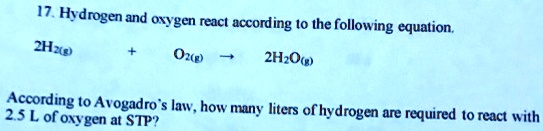 VIDEO solution: Hydrogen and oxygen react according to the following ...