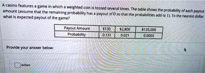 A casino features a game in which a weighted coin is tossed several times. The table shows the probability of each payout amount (assume that the remaining probability has a payout of 0 so that the probabilities add to 1). To the nearest dollar, what is expected payout of the game?

Payout Amount | 130 |2,800 | 135,000
Probability | 0.131 | 0.021 | 0.0003

Provide your answer below: